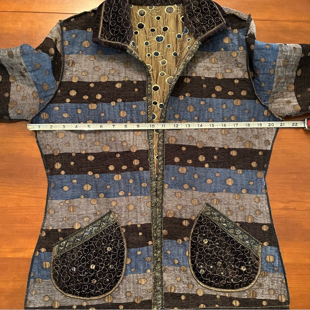 Yak Magik Women's Jacket Artsy Boho Eclectic Patchwork Size S View 6